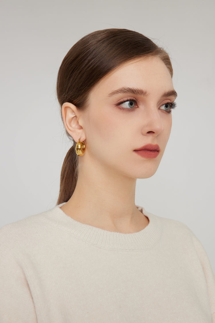Audrey Thick Hoops Earrings