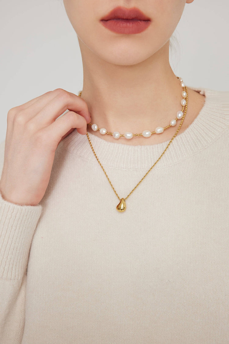 Waterdrop twisted chain Necklace