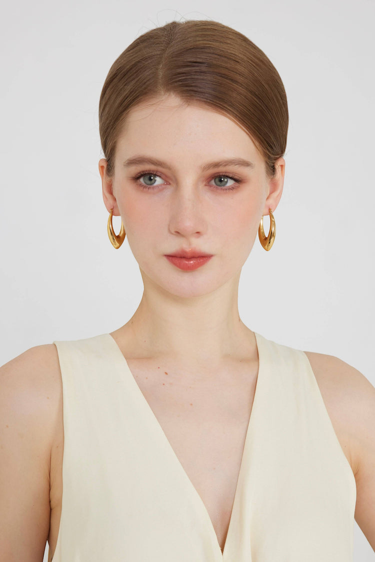 Percy hoops / Silver