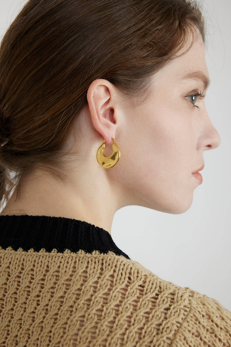 Disc Hoop Earrings