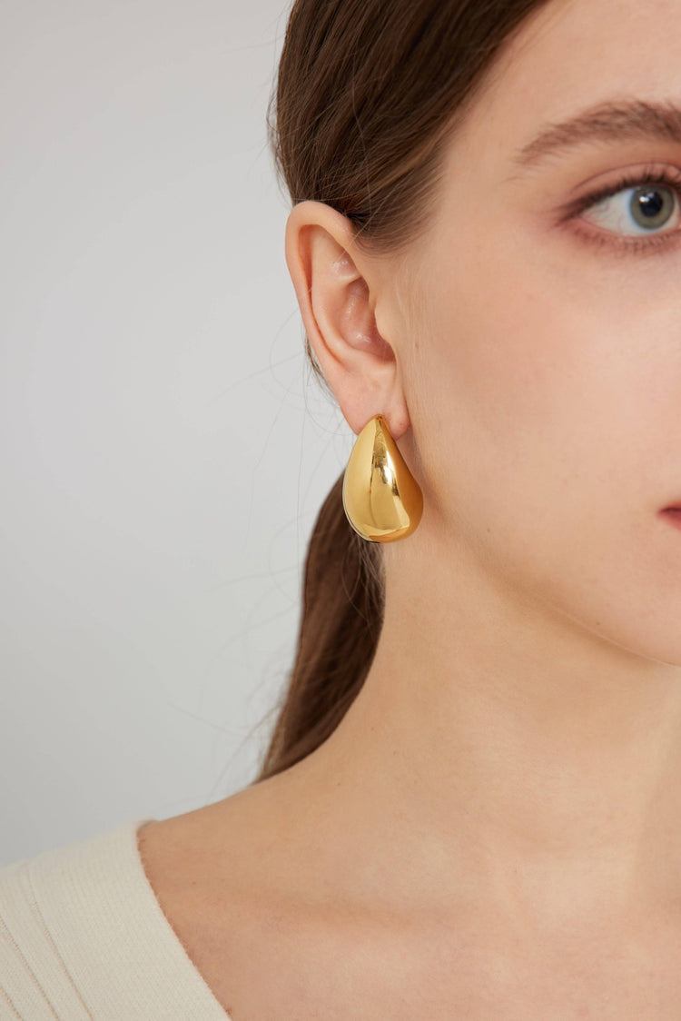 Dome earrings / gold