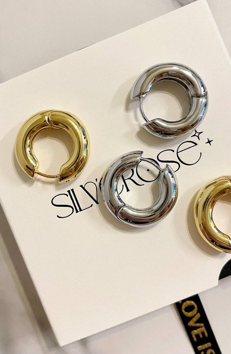 Rhea hoop earrings / Silver