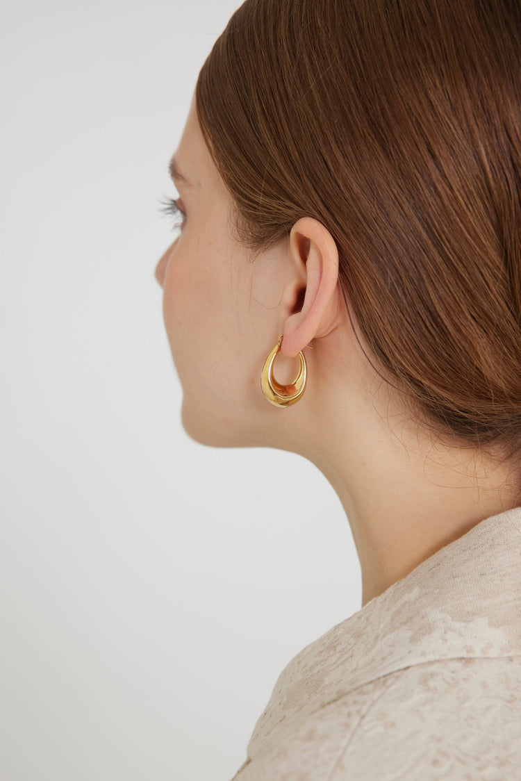 Large Viola Hoop Earrings