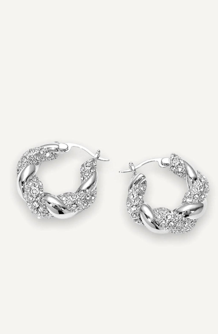 Lucia twisted earrings / silver