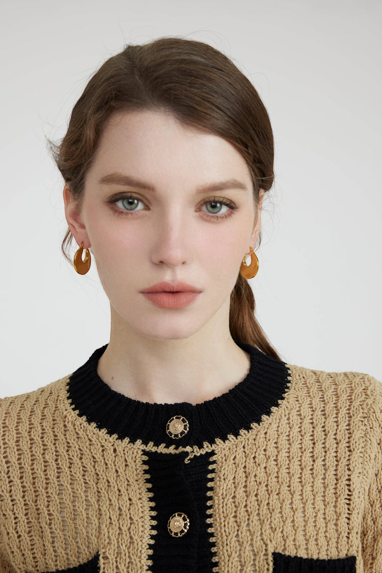 Disc Hoop Earrings