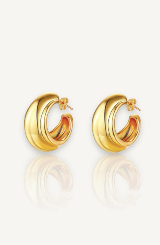 Melba Hoop Earrings / Gold