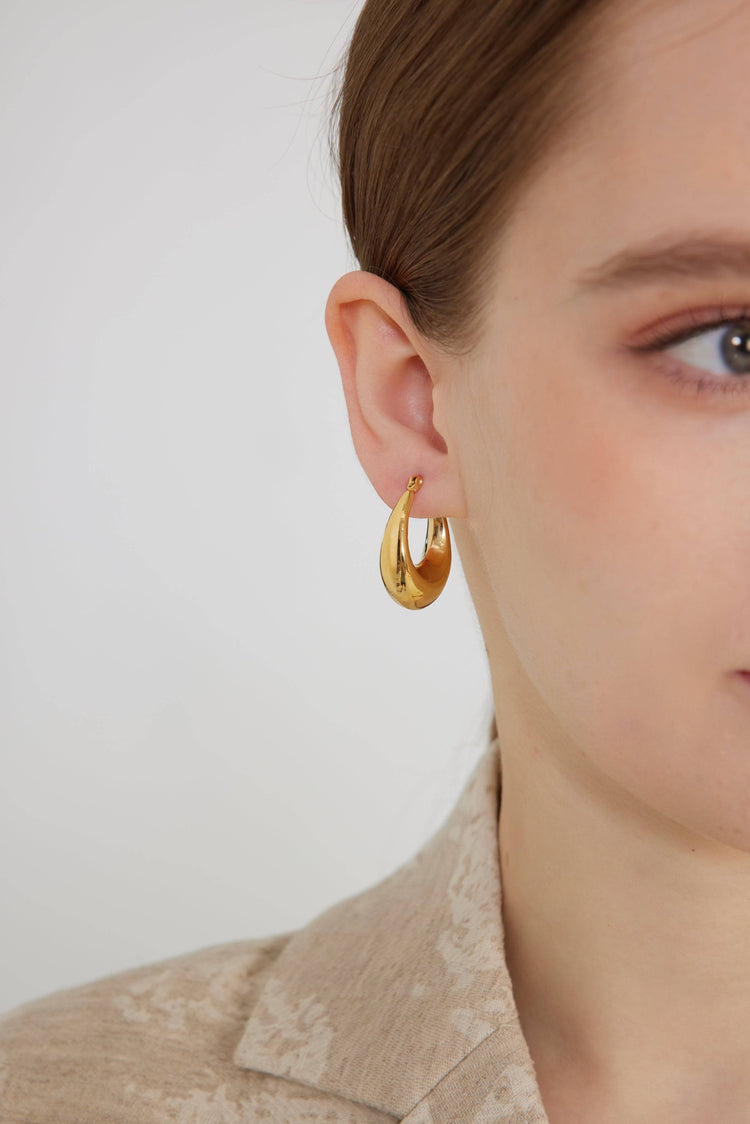 Large Viola Hoop Earrings