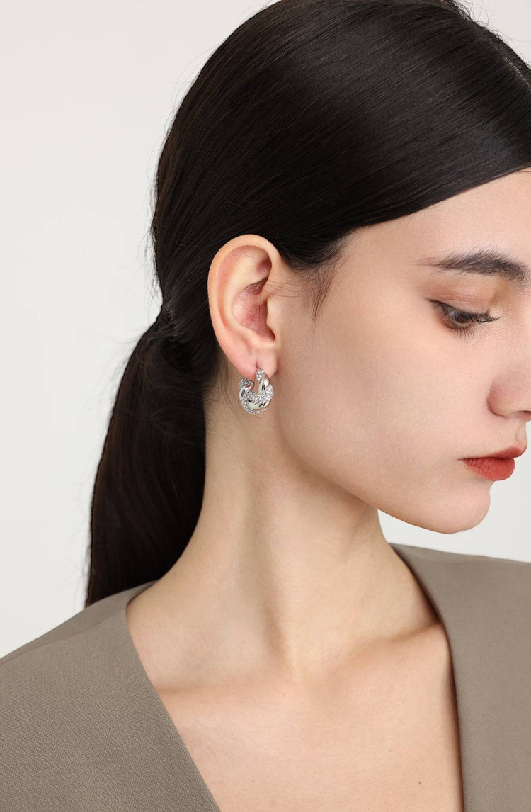 Lucia twisted earrings / silver