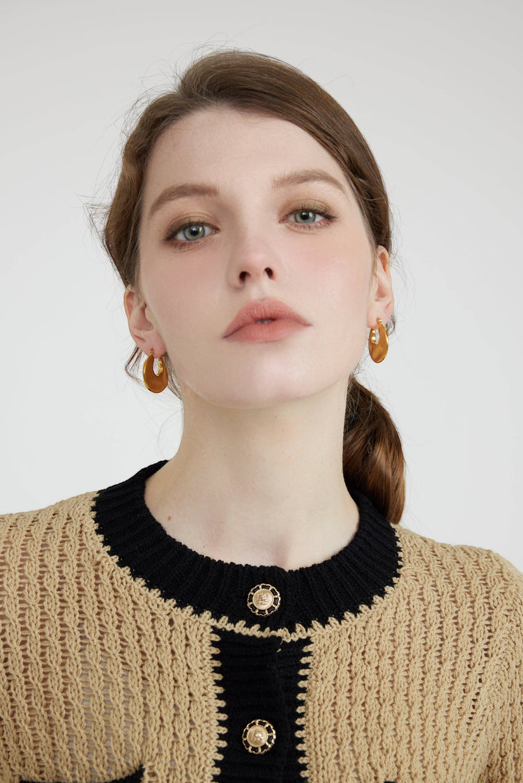 Disc Hoop Earrings