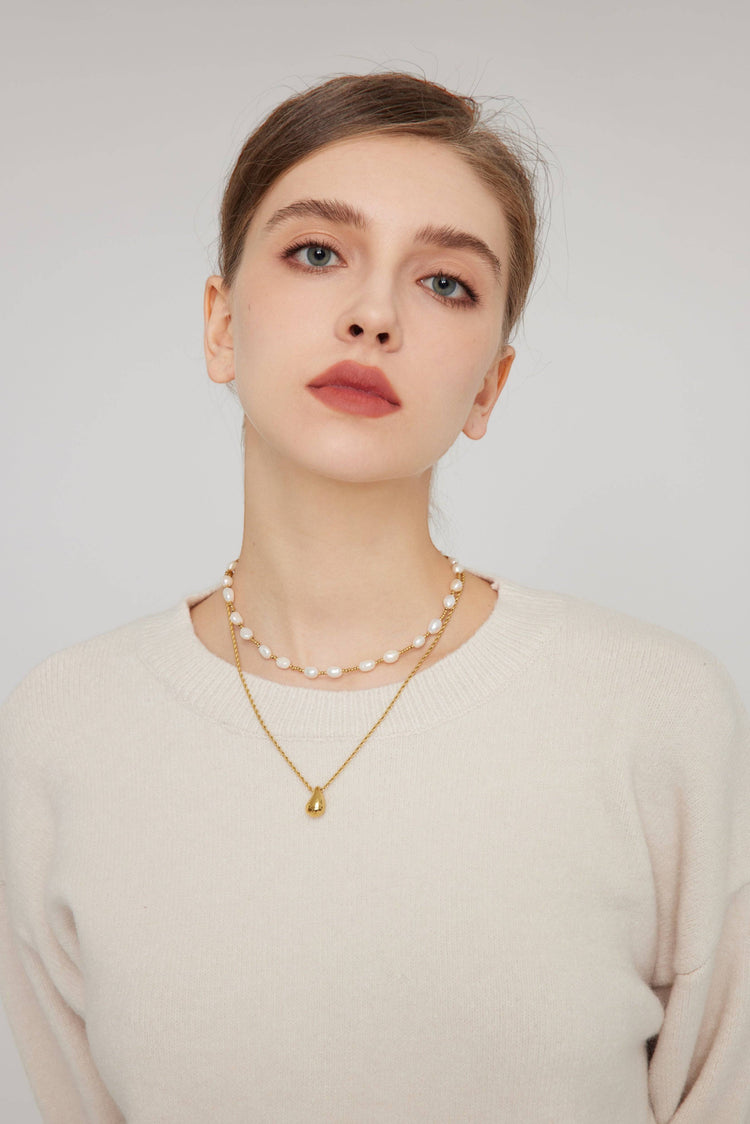 Waterdrop twisted chain Necklace