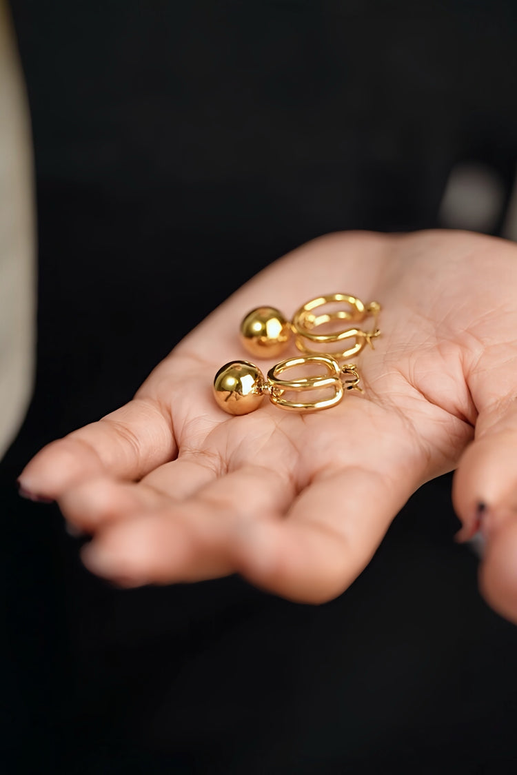 Dangling hoop earrings