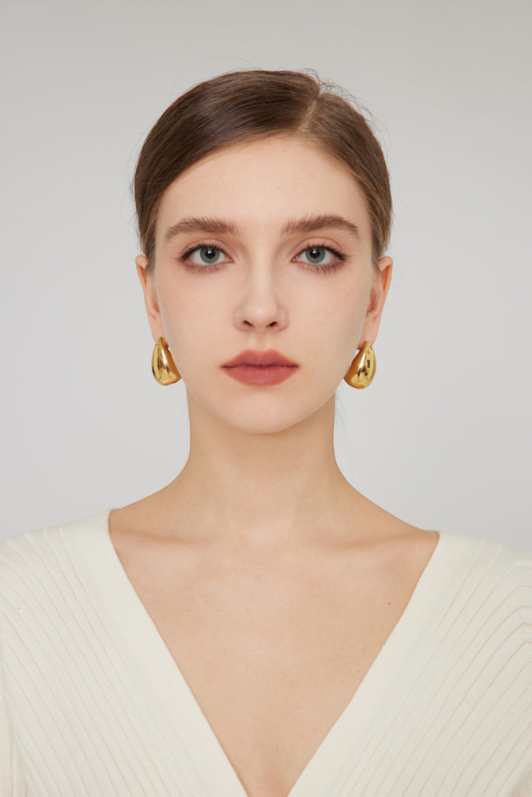 Dome earrings / gold