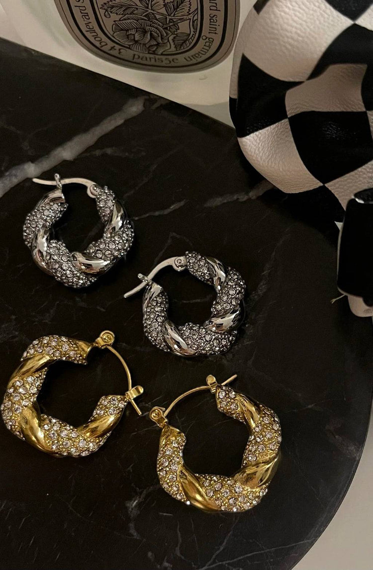 Lucia twisted earrings / silver