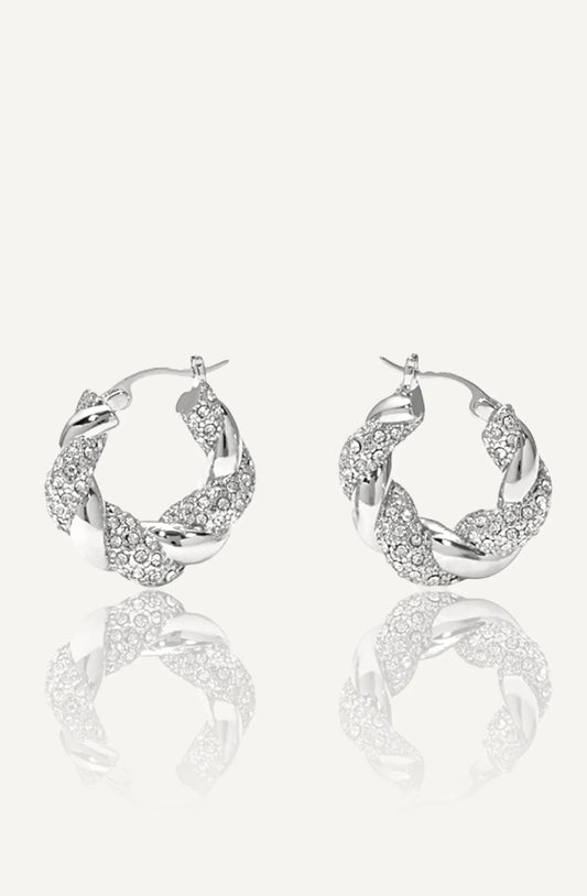 Lucia twisted earrings / silver