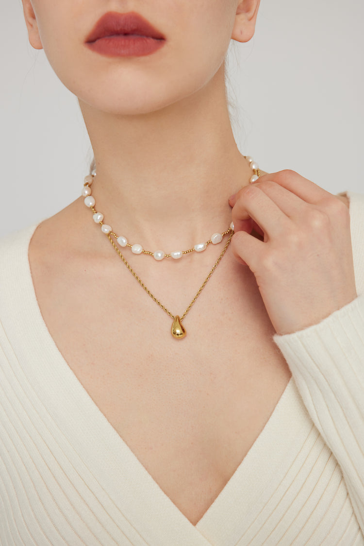 Tara Beaded Pearl Necklace
