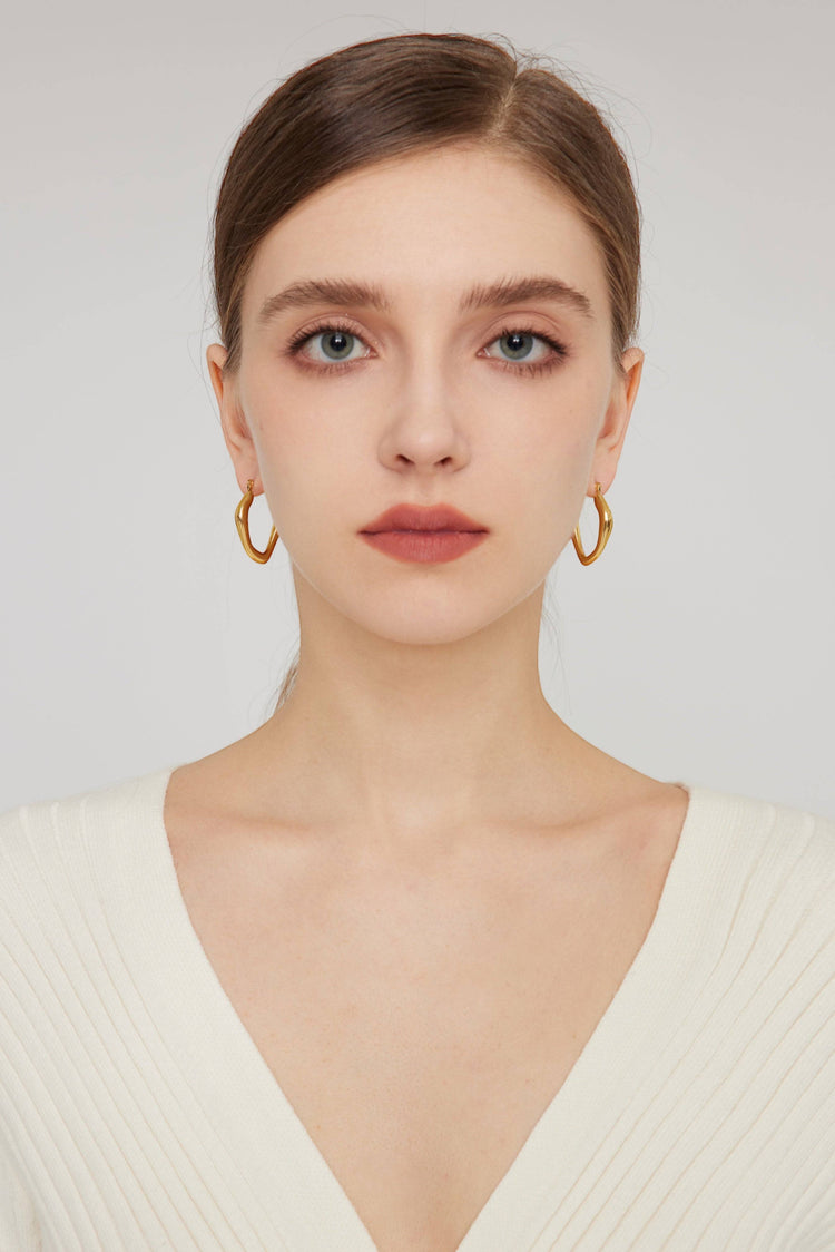 Irregular hoop earrings
