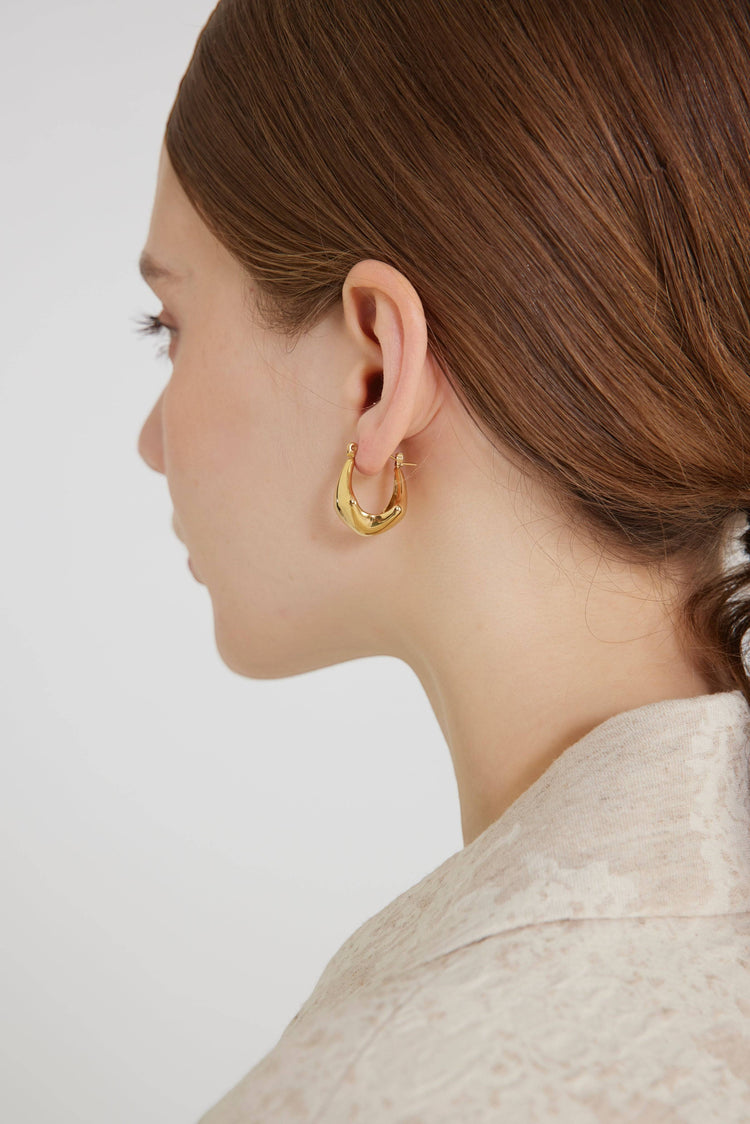 Rhombus hoop earrings