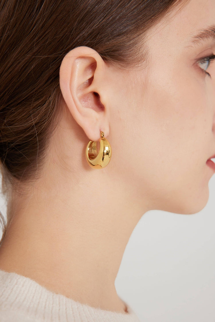 Audrey Thick Hoops Earrings