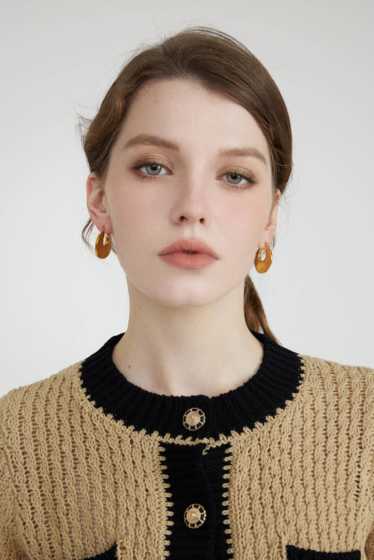 Disc Hoop Earrings