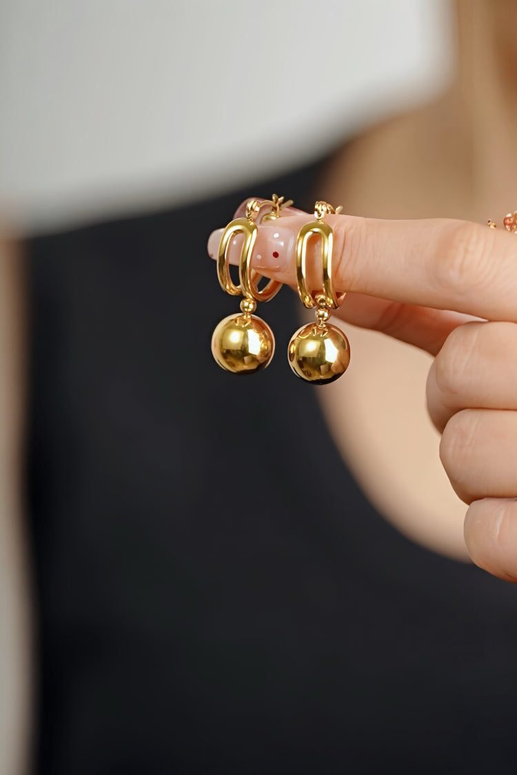 Dangling hoop earrings