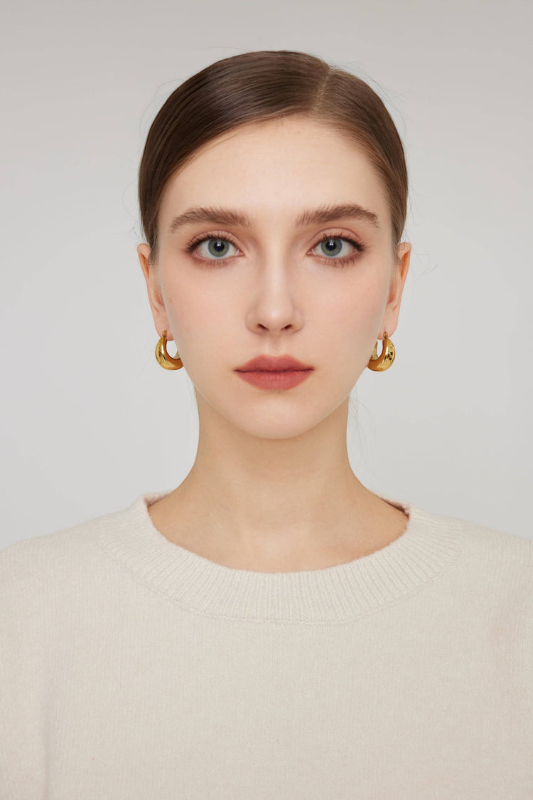 Audrey Thick Hoops Earrings