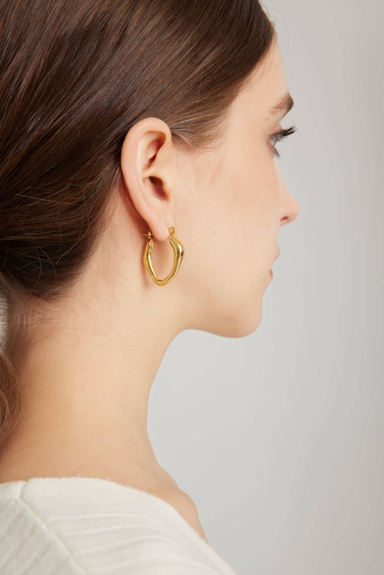 Irregular hoop earrings