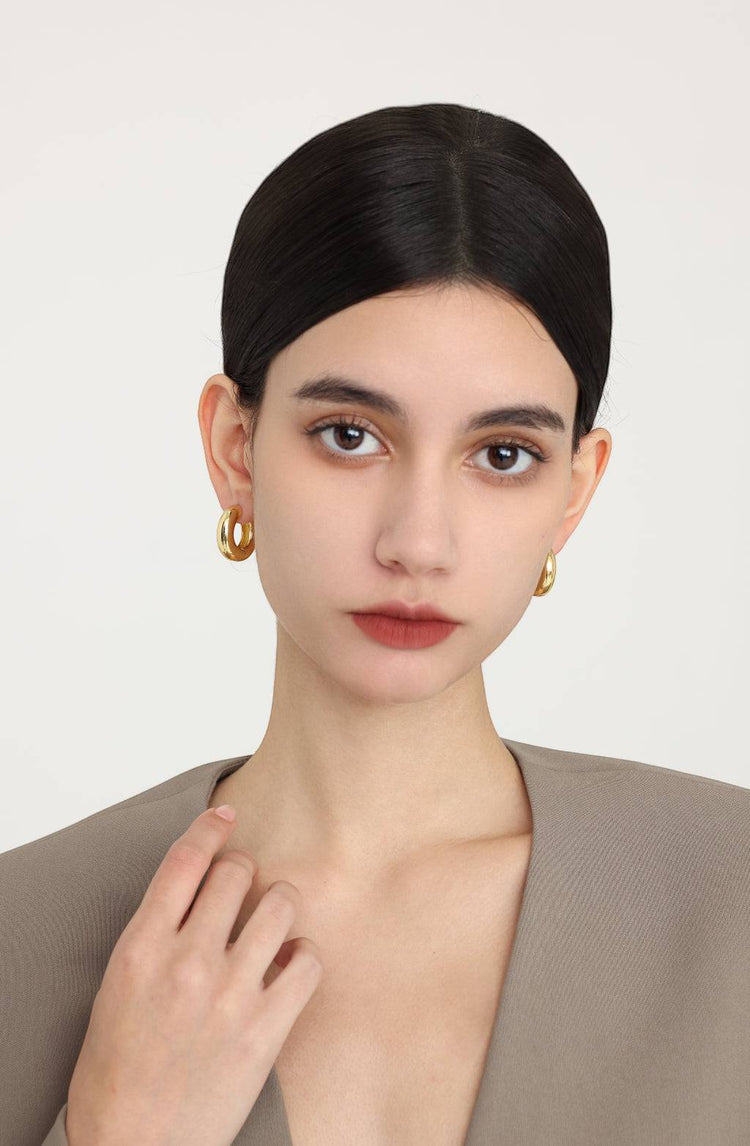 Rhea Hoop earrings / Gold