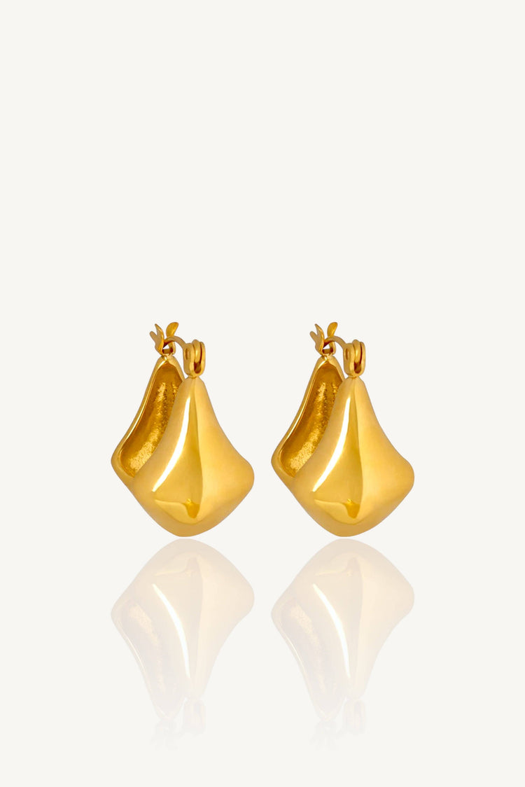 Rhombus hoop earrings