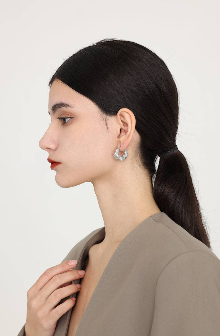Lucia twisted earrings / silver