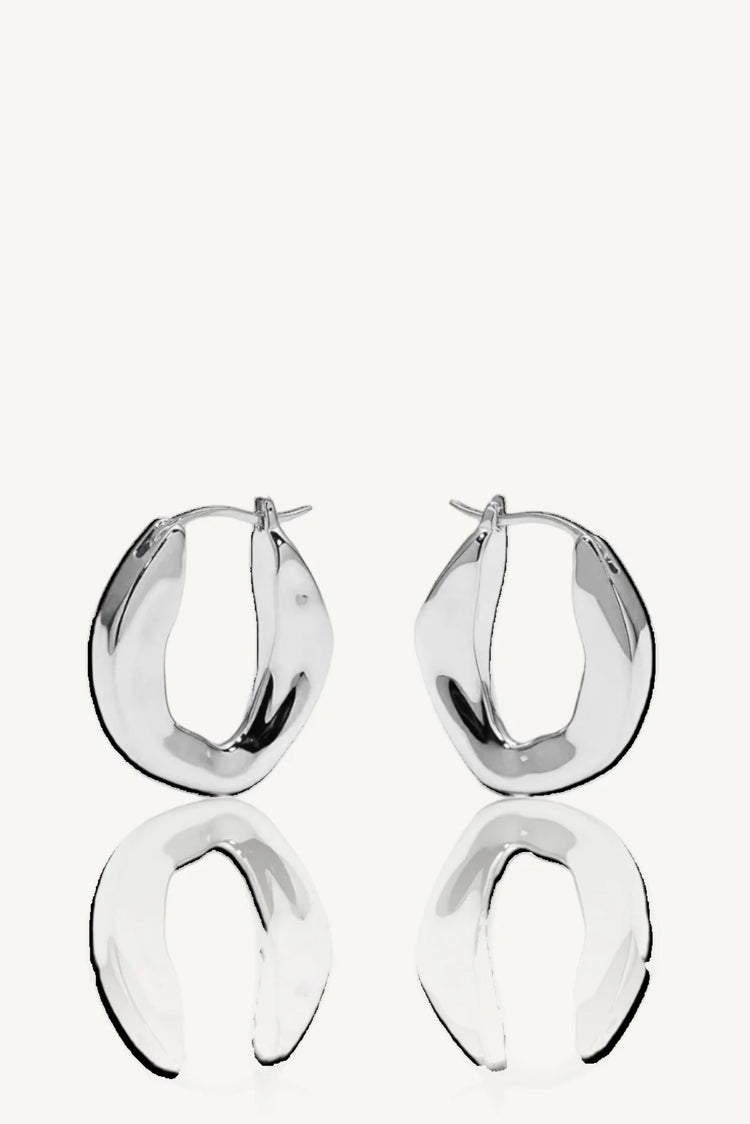 Caelia Medium Hoops / Silver