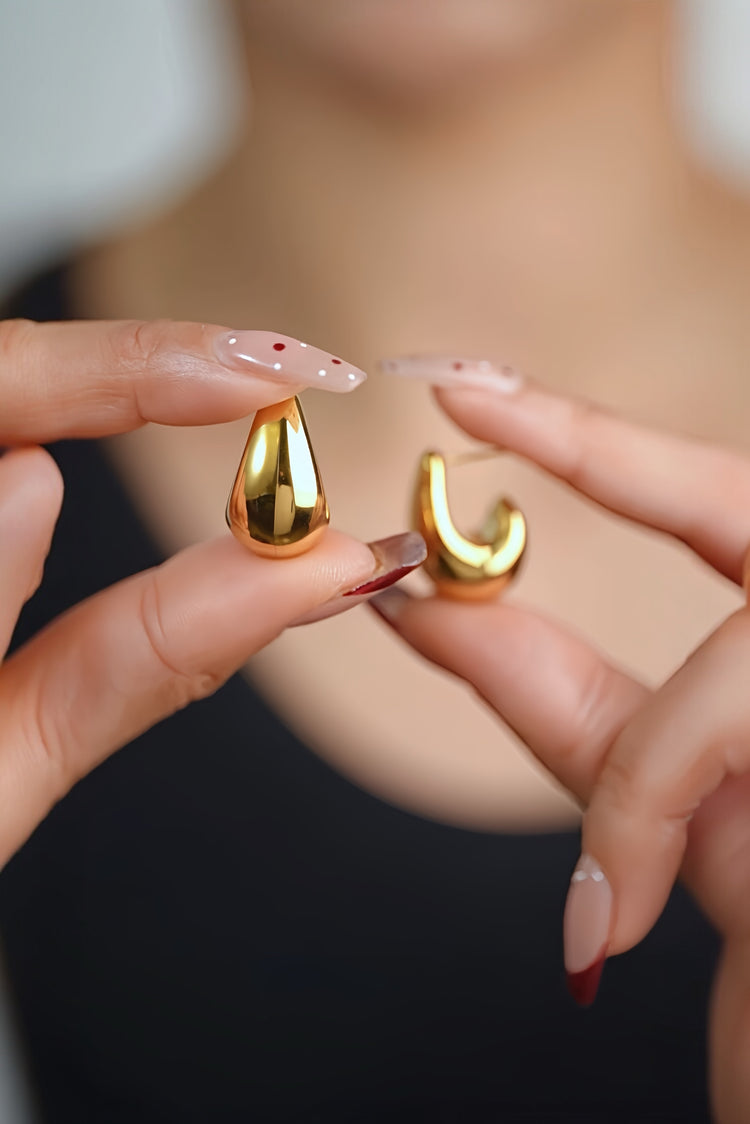 Dome medium hoop Earrings