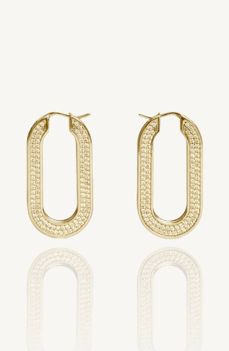 Gemma Ellipse Hoops / Gold