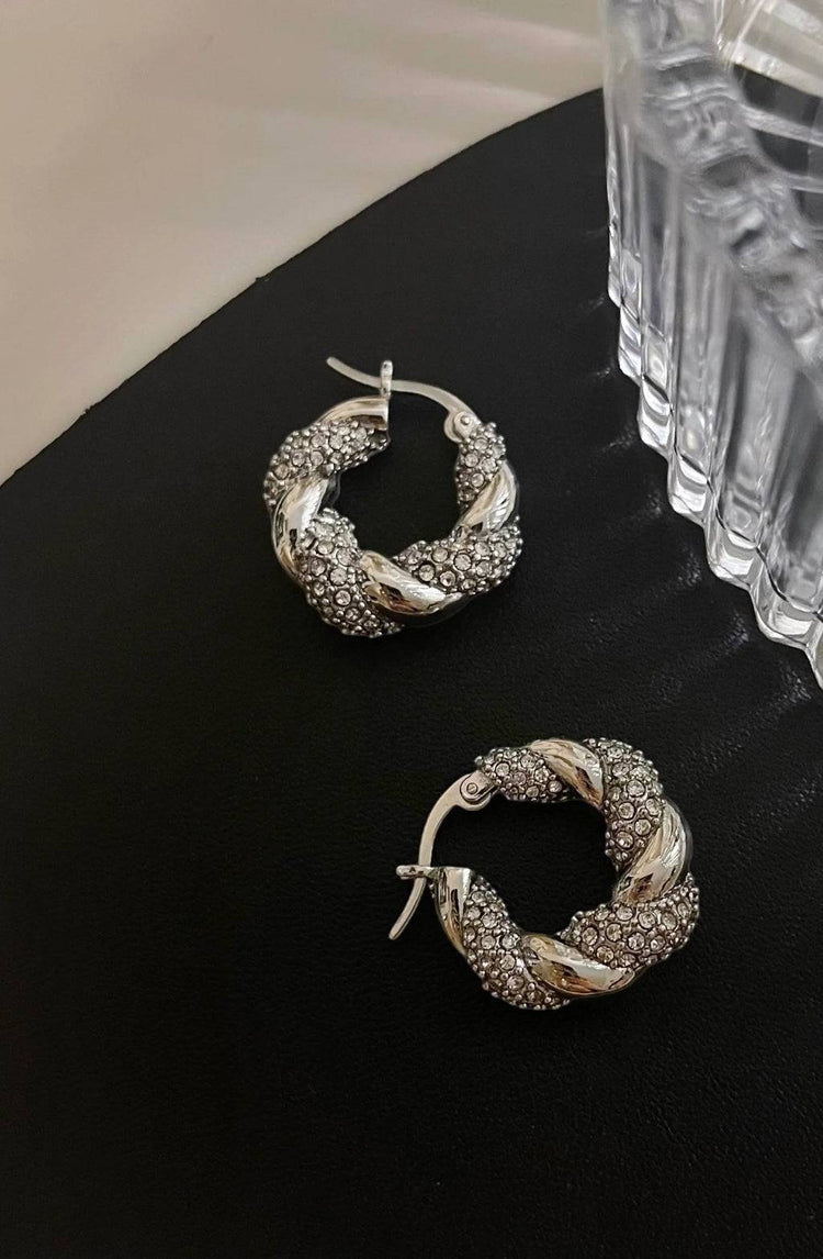 Lucia twisted earrings / silver