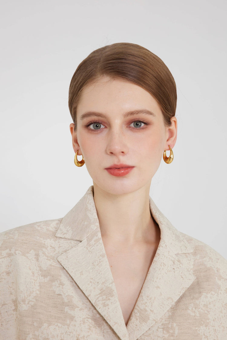 Large Viola Hoop Earrings