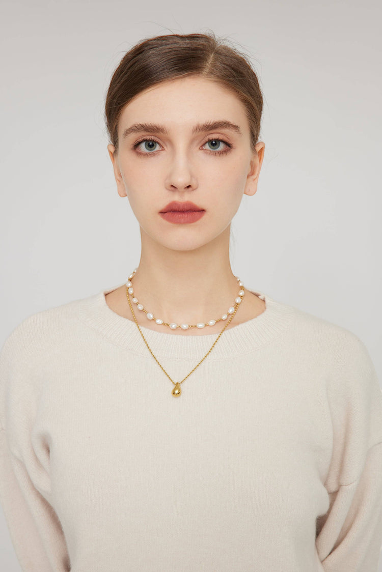 Waterdrop twisted chain Necklace