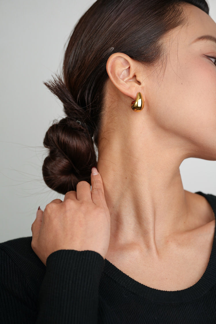 Dome medium hoop Earrings