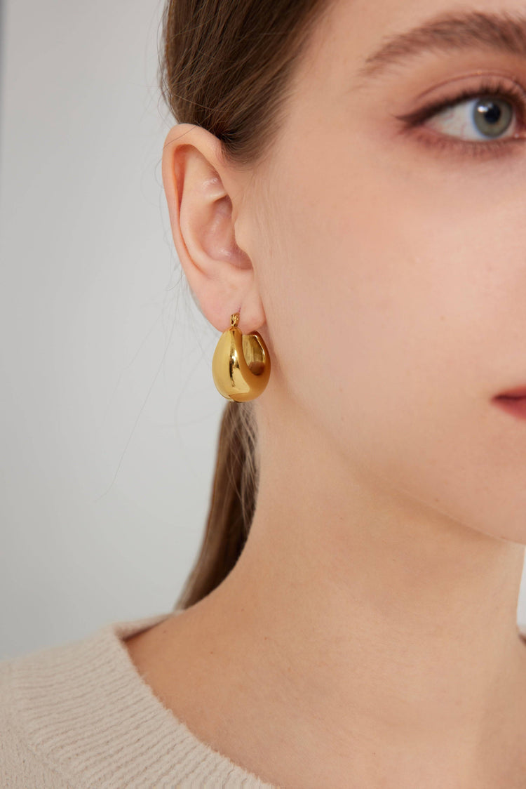 Audrey Thick Hoops Earrings