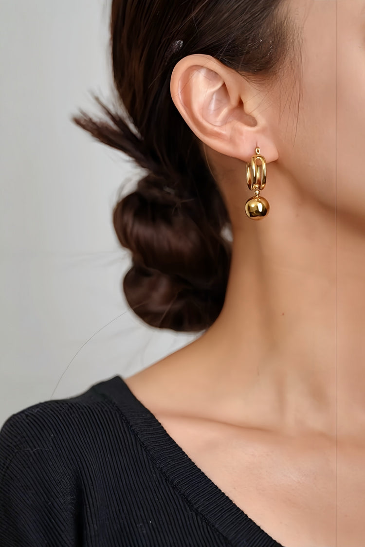 Dangling hoop earrings