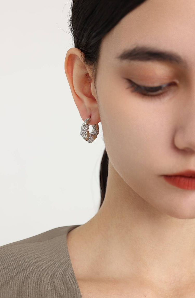 Lucia twisted earrings / silver