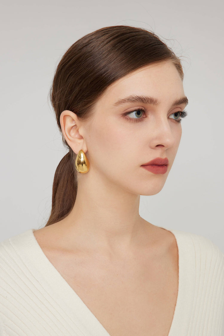 Dome earrings / gold
