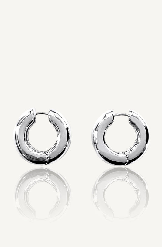 Rhea hoop earrings / Silver