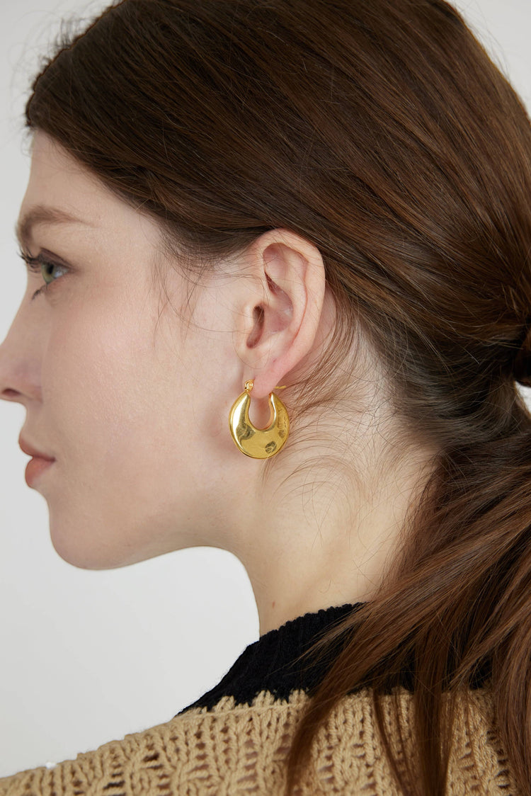 Disc Hoop Earrings