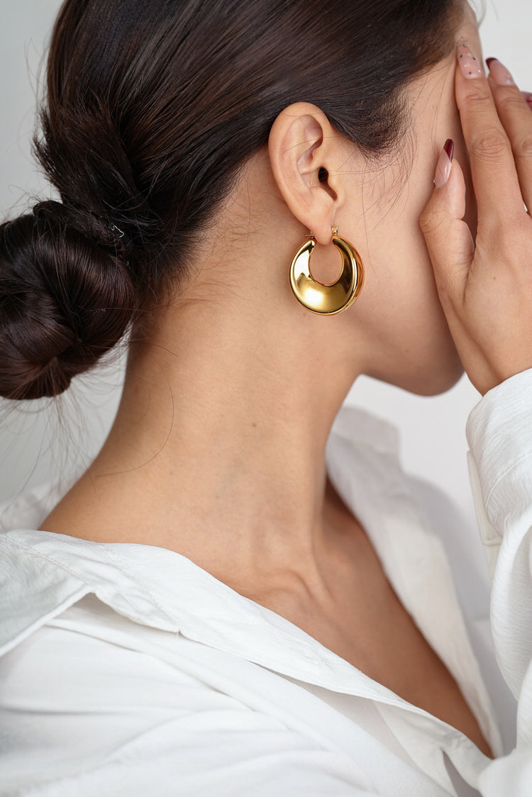 Aurora hoop earrings