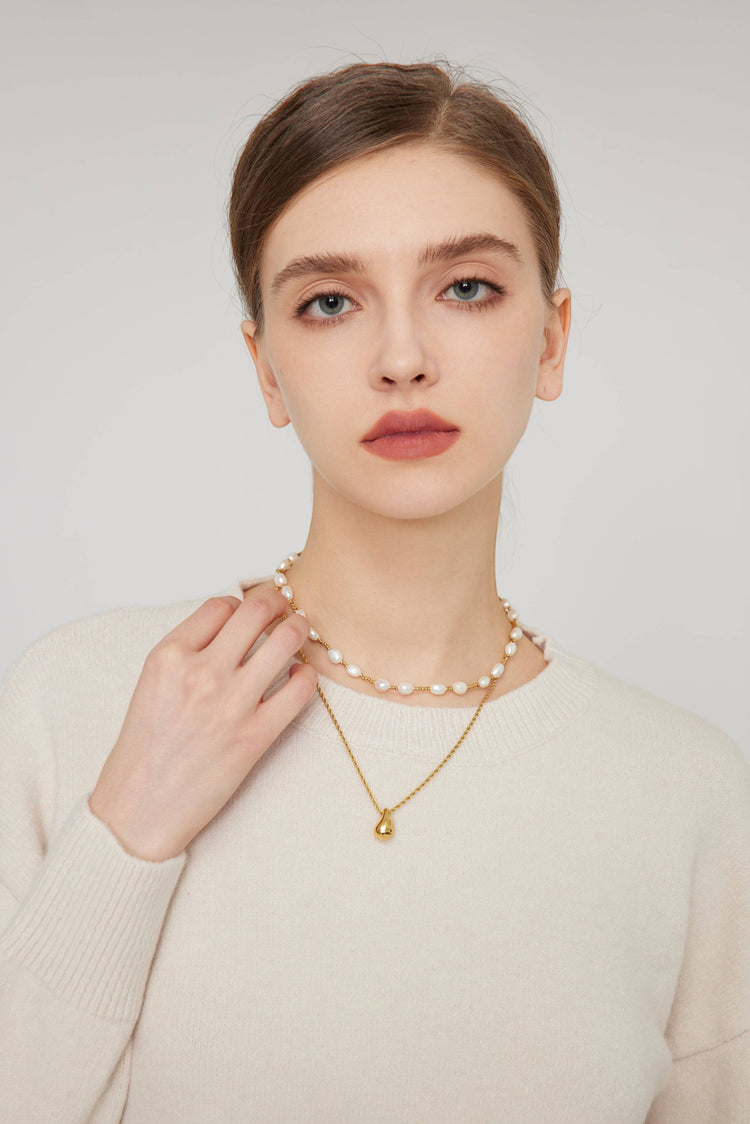 Waterdrop twisted chain Necklace