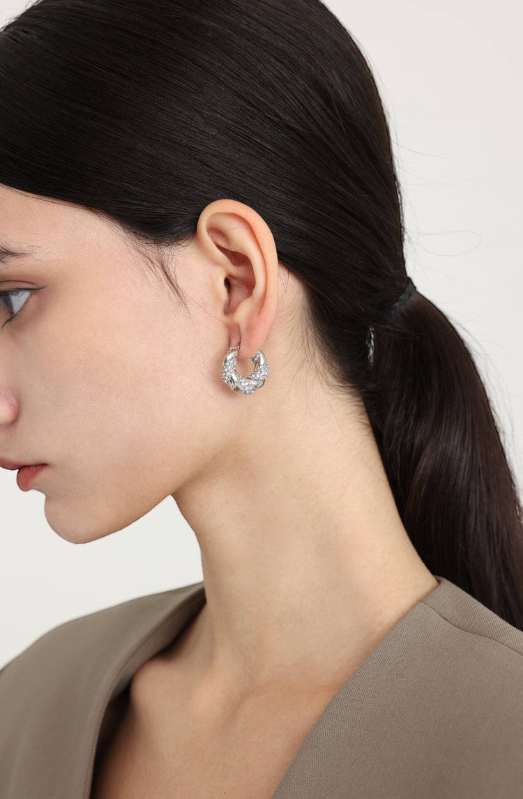 Lucia twisted earrings / silver