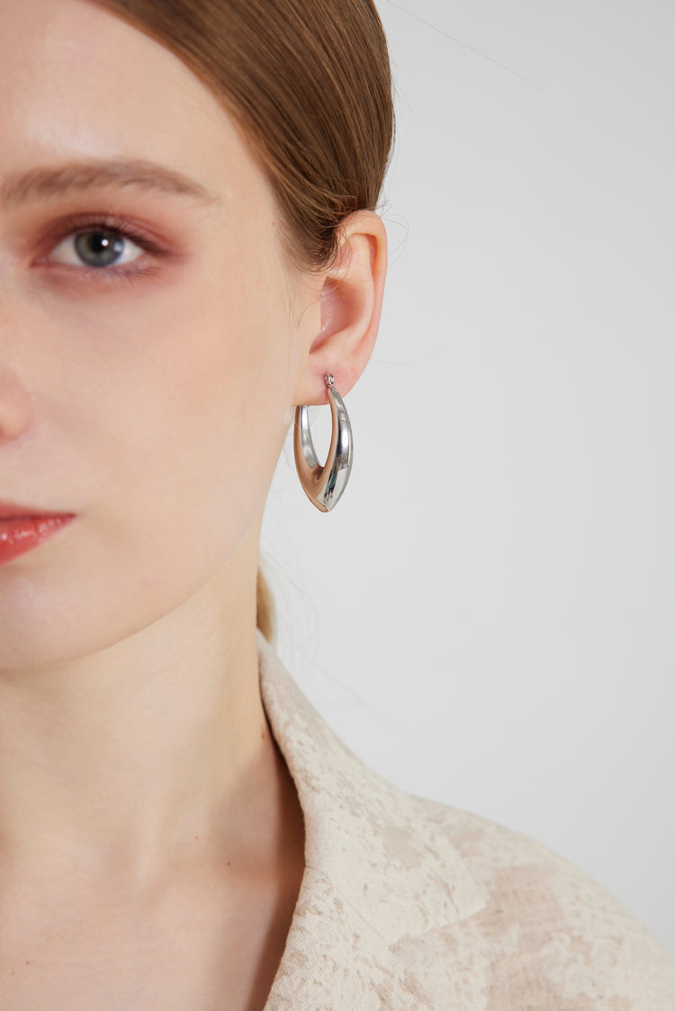 Percy hoops / Silver