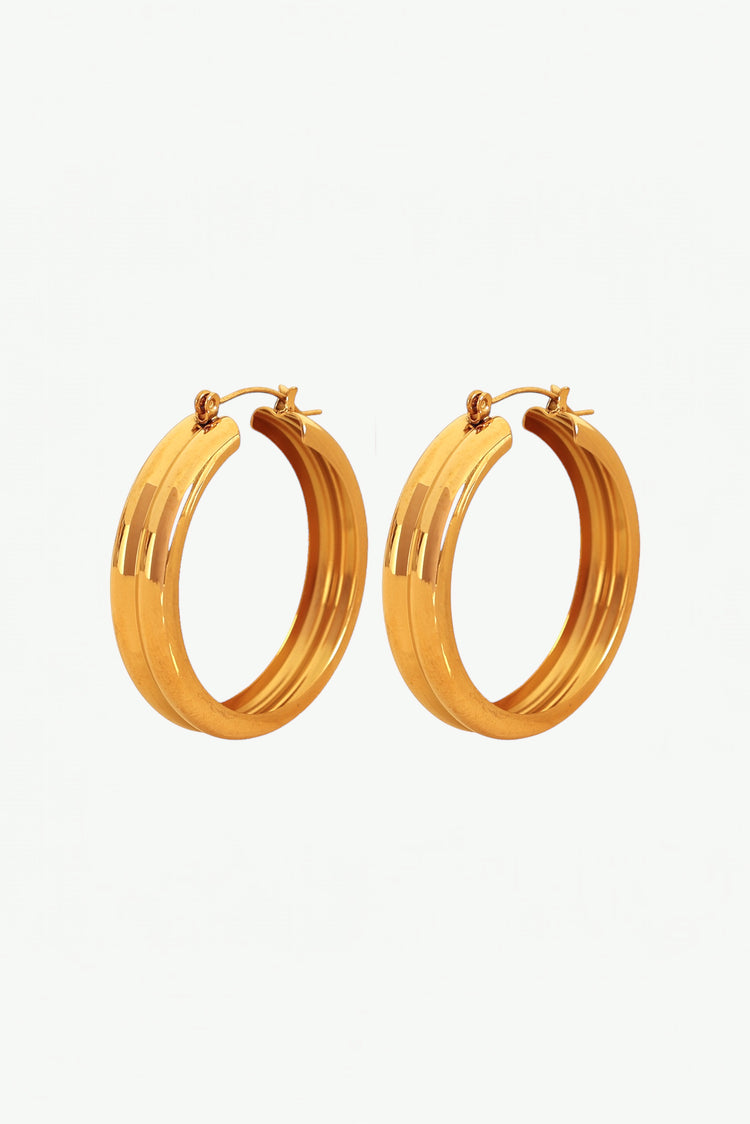 Chunky hoop earrings