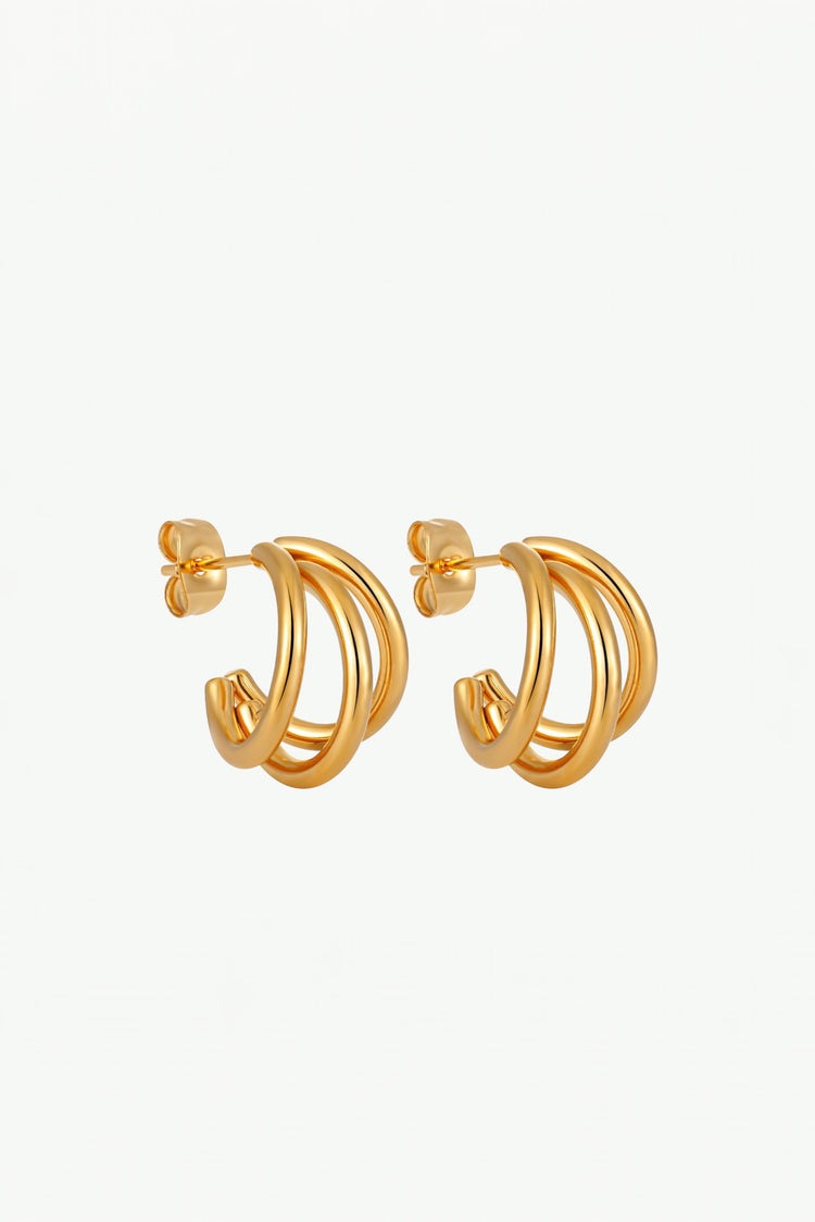 Small Triple Hoop Earrings