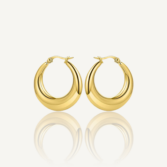 Small Nara Hoop Earrings / gold