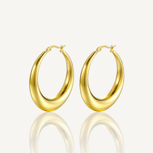 Large Nara Hoop Earrings / gold